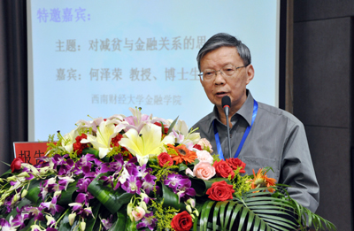 西南财经大学何泽荣教授作主题演讲